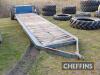 Single axle flatbed low loader trailer on 9.00-20 wheels and tyres