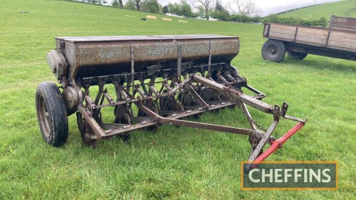 Massey Ferguson 732 trailed grain and fertiliser drill on Goodyear 550-16 wheels and tyres Serial No. A267