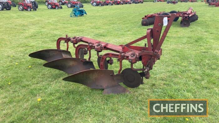 Massey Ferguson 41 3furrow mounted conventional plough (set at 12ins, will adjust to 14ins) with discs Serial No. 1892A