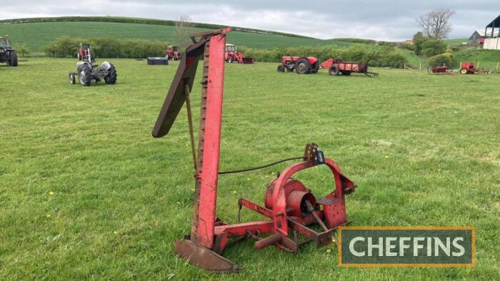 Massey Ferguson 32 mounted PTO driven finger bar mower with guard and wooden swath board Serial No. J11961