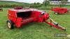 Massey Ferguson 124 trailed conversional baler with rope pull rising pick-up reel Serial No. H6226111