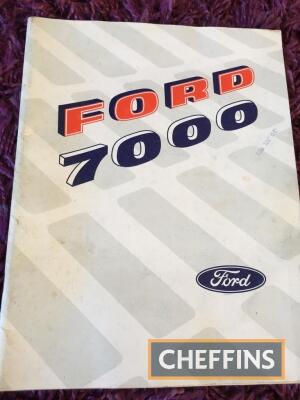 Original Ford 7000 tractor operators' manual from 1973