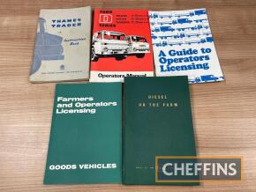 Qty commercial vehicle instruction manuals etc (5)