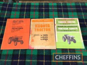 Qty workshop manuals, to include Kubota L185, L245, L295, Kubota B5100, B6100 and B7100 Series operators' manual