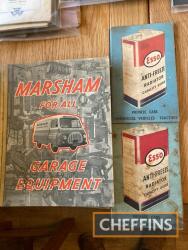 Marsham Garage Equipment catalogue (1963), together with two Esso booklets