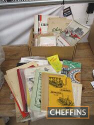 Qty agricultural literature 1950s and 60s, trade catalogues, manuals etc.