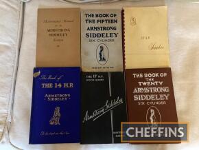 Armstrong Siddeley maintenance manuals, including 17hp Sports Chassis