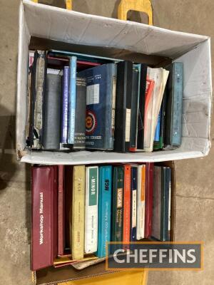 Various car workshop manuals, together with other related volumes, 2 boxes