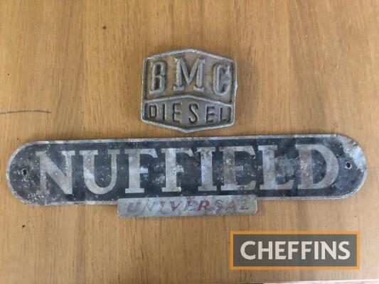 BMG Diesel and Nuffield Universal sign