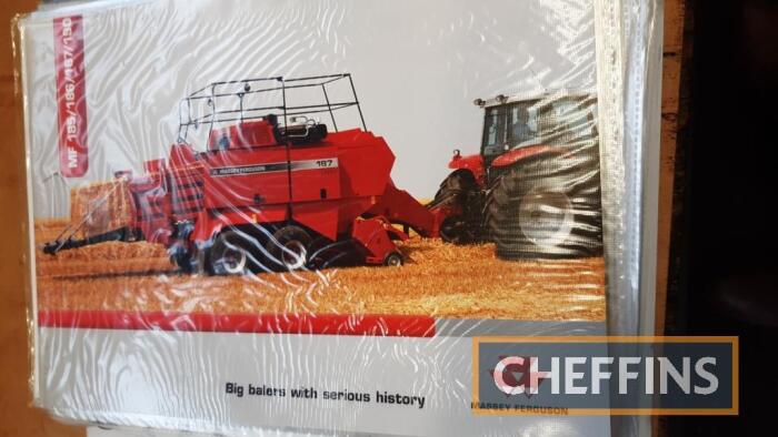 Massey Ferguson sales brochures for 185 to 190 balers, 1800 balers, 20 and 7200 Series combines etc.