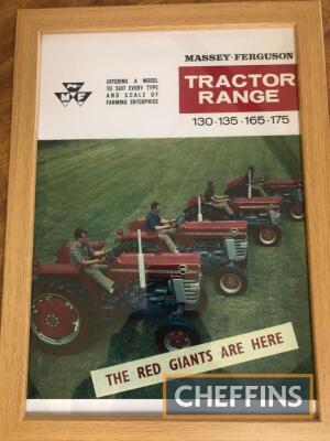 Massey Ferguson Red Giants MF130, 135, 165, 175 framed poster