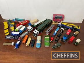 Qty die cast commercial vehicle models in various scales, to include Corgi, Britains etc.