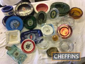 Selection of advertising ashtrays