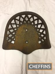 Ransomes Sims & Head, Ipswich, England cast iron seat