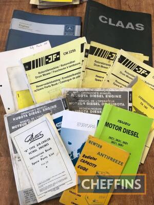 Mixed bundle of Mercedes/Claas/JF and other manuals