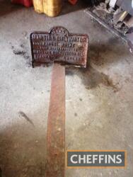 Cast iron plaque foot rest