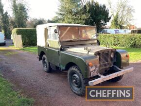 1949 LAND-ROVER Series I petrol CAR Reg. No. MKJ 190 Chassis No. R06104974 Engine No. 06105115 According to documents in the history file, MKJ 190 was despatched new on 5th December 1949 to Barrets Ltd, Canterbury, Kent and was first registered on 12th of