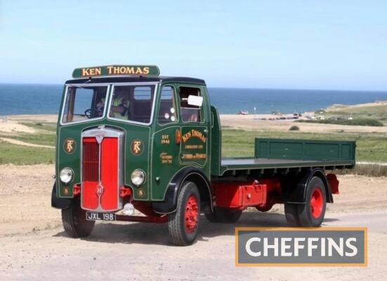 1948 MAUDSLAY Mogul Mk.II flatbed diesel LORRY Reg. No. JXL 198 Chassis No. 40121 From the same stable as the Maudslay Majestic, this example of the 16ft wheelbase Mogul is similarly liveried for Ken Thomas and is very well-presented in its green and red