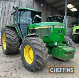 JOHN DEERE 4755 6cylinder diesel TRACTOR A very original machine fitted with front weights and showing 6,032 hours