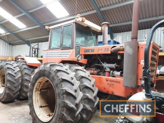 1981 FIAT 875 44-28 Versatile 6cylinder diesel TRACTOR Reg. No. AFW 588X Serial No. 055779 Stated to be in good condition with new top link, operators and parts manual included