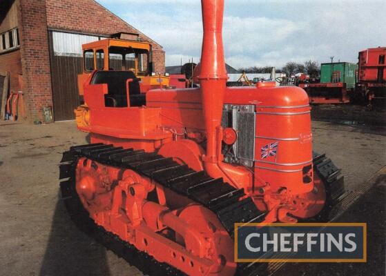 1955 FOWLER VFA single cylinder diesel CRAWLER TRACTOR Serial No. 4705464 Fitted with swinging drawbar and 14ins tracks, this tractor was originally imported from New Zealand, where it spent its working life, it changed hands a couple of times before end