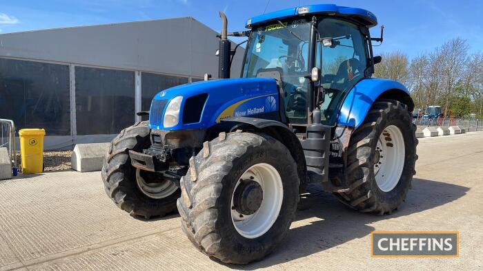 2010 New Holland T6080 Tractor c/w 50kph, air brakes, Range Command Hours: approx 8538 Reg. No. RJZ 2741