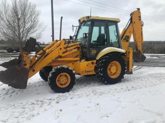 1994 JCB 3CX Sitemaster Plus Turbo Digger Loader c/w 4 in 1, standard gearbox & extended hoe. 1 owner Reg. No. L470 PWA Ser. No. 415993 Hours: Only 7977