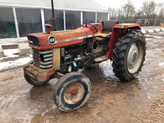 Massey Ferguson 168 Tractor c/w 8sp, 4 bolt pump, French V5