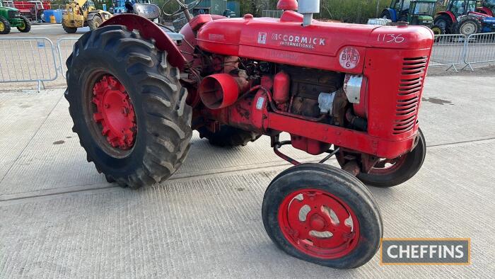 INTERNATIONAL McCORMICK Super 4cylinder diesel TRACTOR Fitted with rear hydraulics Serial No. 3641