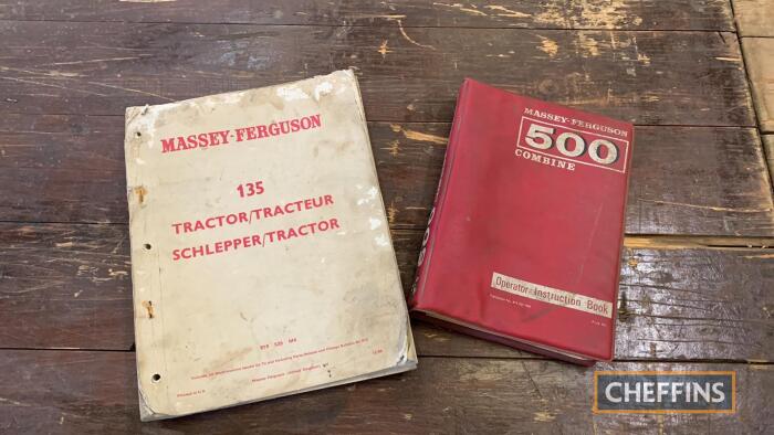 Massey Ferguson 500 Series combine operators' manual, together with Massey Ferguson 135 parts manual