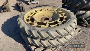 Set of two 8ins rowcrop wheels with International and John Deere centres