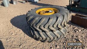 2no. Dunlop 14.9/13.24 tractor tyres for Ferguson