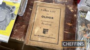 Oliver 80 Standard illustrated parts book, c.1944