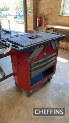 Sykes Pickavant toolbox on wheels with sliding draws