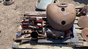 Pallet of various vintage tractor parts