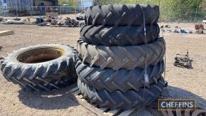 3no. tractor tyres; 11.28, 10.28, 26ins