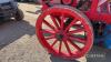 BURRELL threshing drum no.1121, built c.1880-1890, fitted with 4ft 6ins drum and 4no. new oak wheels and turntable, vendor reports that further minor restoration is required - 18