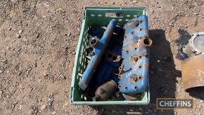 Ford water pump with other spares, together with 2 and 4cylinder Ford heads