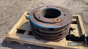 5no. Fordson rear wheel weights