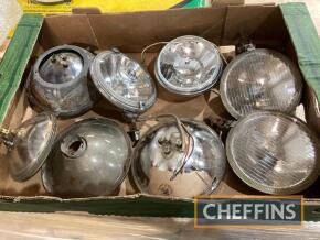 Box of fog and spot lamps, to include Lucas and Bosch