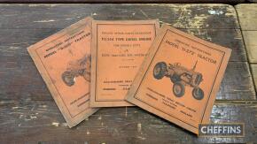 3no. operators' manuals for Allis Chalmers D270-D272, together with dealers repair parts catalogue