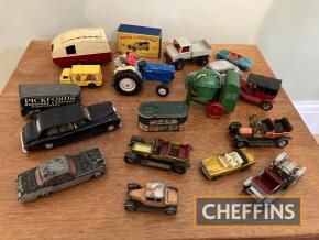 Play worn die cast models, Dinky, Minis, Corgi etc.