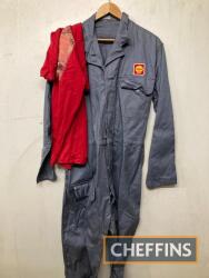 Shell, a logo'd set of overalls, together with on Austin A35 tee-shirt