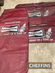 Champion, courtesy seat cover, together with two wing covers (3)