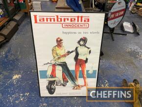 Lambretta Innocenti Happiness on Two Wheels, poster 40 x 28ins