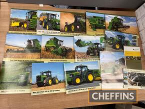 John Deere, qty of agricultural tractor and combine range brochures and sales leaflets