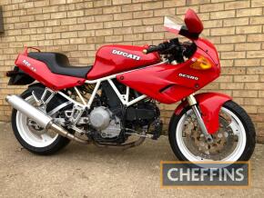 1991 904cc DUCATI 900SS MOTORCYCLE Reg. No. H781 DBD Frame No. ZDM906SC2001453 Engine No. 001467 Purchased in 2002 and jointly owned and ridden in fair weather only by the vendor and his brother. 1991 was the only year of the white frame and wheels colour