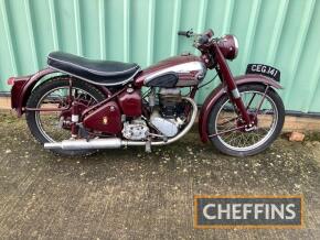 1953 249cc BSA C11 MOTORCYCLE Reg. No. CEG 141 Frame No. BC10545478 Engine No. BC119440 A single owner from new C11 that was used as a ride to work machine up until the late 60s when it was tucked away in the shed. In the early 1980s it was resurrected, r