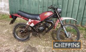 1980 49cc HONDA MT5 MOPED Reg. No. ORT 288W Frame No. JHMAD015008101 Engine No. AD01E-5008116 A barn-stored example of the Traily style moped, that is stated to have last ran 2 years ago and now requires re-commissioning. Presented in 'as last used' condi