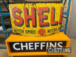 Shell Motor Spirit, Motor Oil; an enamel sign of early style, dated 7-4-22, 66 x 36ins, loss to one end